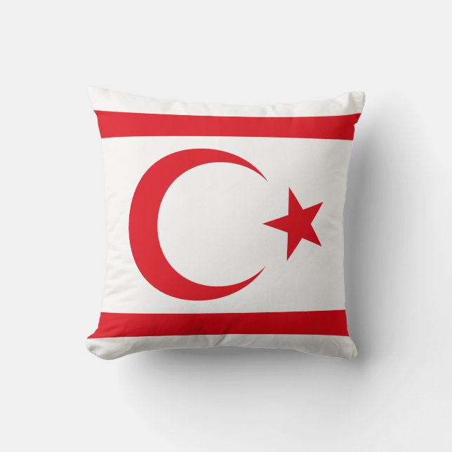 Almofada Bandeira do Chipre do Norte (Frente)