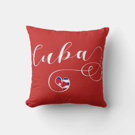 Almofada Bandeira do Coração de Cuba, Design do Coração de 