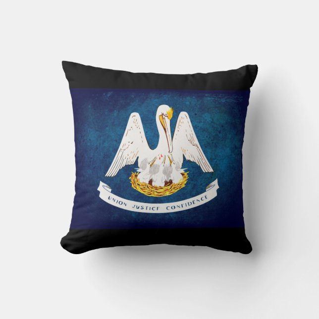 Almofada Bandeira do estado de Louisiana (Frente)