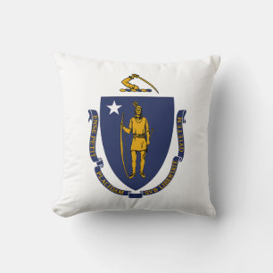 Almofada Bandeira do estado de Massachusetts