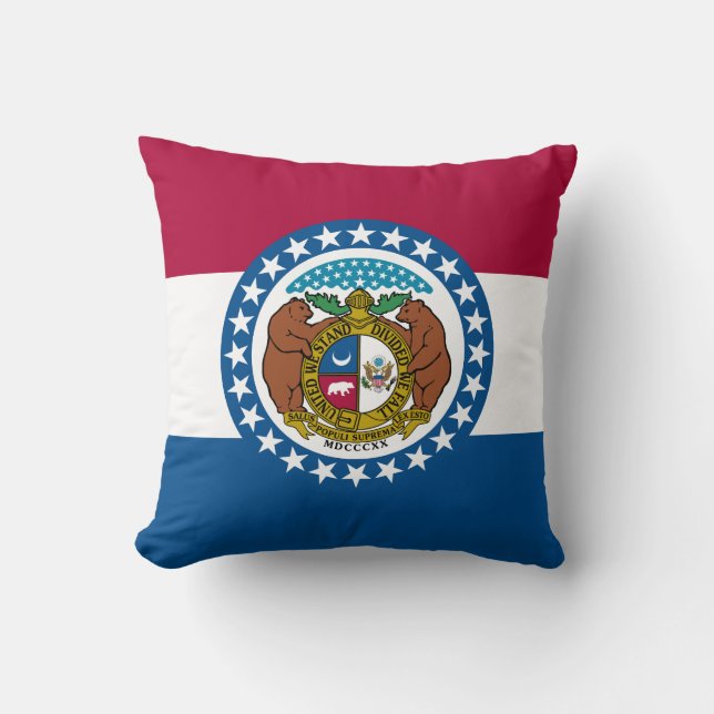 Almofada Bandeira do estado de Missouri (Frente)