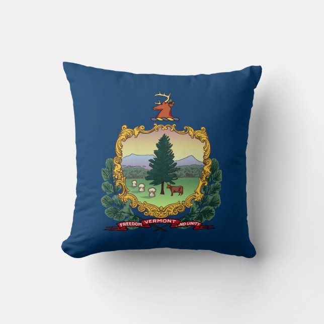 Almofada Bandeira do Estado de Vermont (Frente)