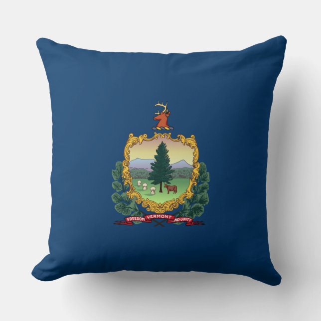 Almofada Bandeira do Estado de Vermont (Frente)