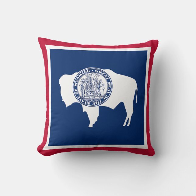 Almofada Bandeira do Estado de Wyoming (Frente)