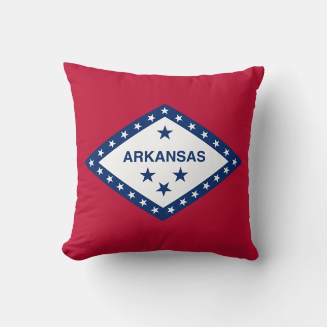 Almofada Bandeira do Estado do Arkansas (Frente)