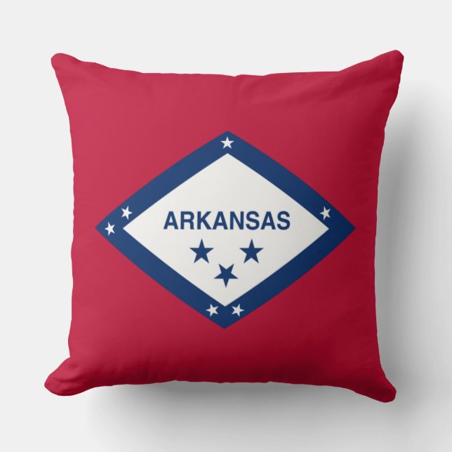 Almofada Bandeira do estado do Arkansas (Frente)