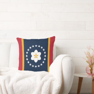 Almofada Bandeira do Estado do Mississippi: A Magnólia da A