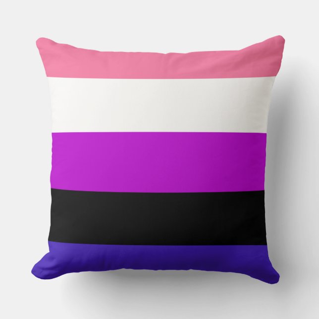 Almofada Bandeira do orgulho de Genderfluidez design (Frente)