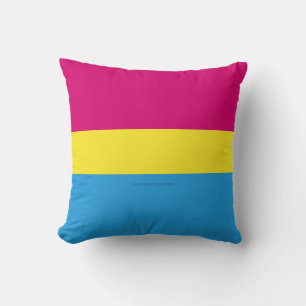 Almofada bandeira do orgulho pansexual SlipperyJoe rosa âmb