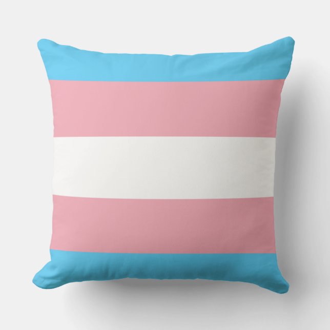 Almofada Bandeira do Orgulho Trans (Orgulho Transgênero) (Frente)