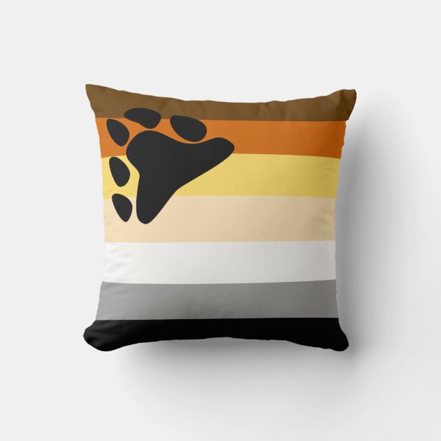 Almofada Bandeira do Orgulho Urso (Frente)
