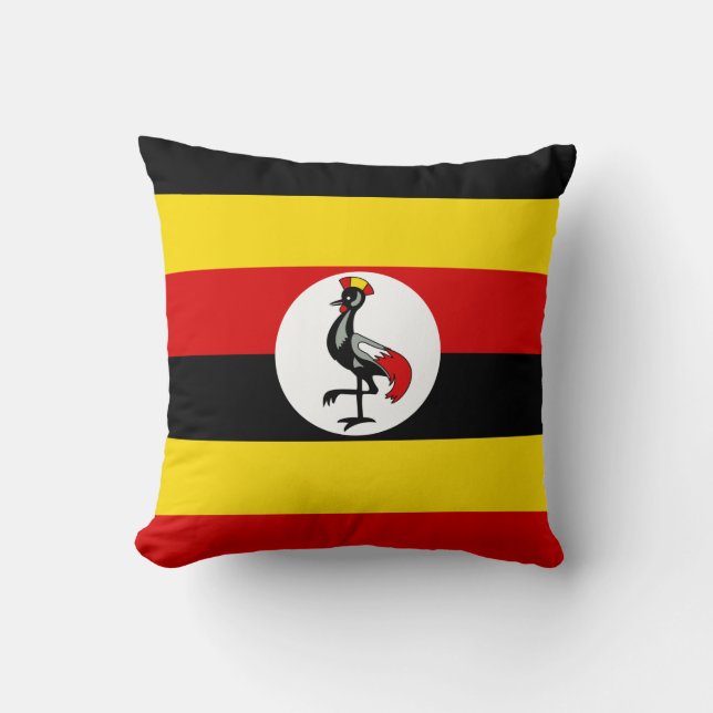 Almofada Bandeira do Uganda (Frente)