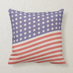 Almofada Bandeira dos Estados Unidos desvanecida da