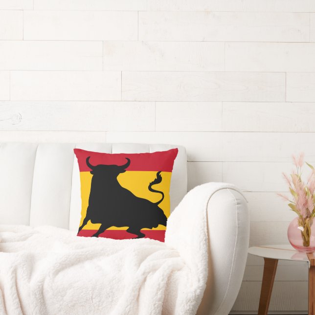 Almofada Bandeira espanhola com touro (Sofá)