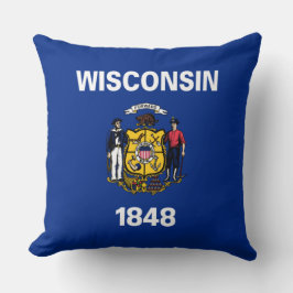 Almofada Bandeira Estadual do Wisconsin