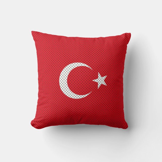 Almofada Bandeira Estilizada da Turquia (Frente)