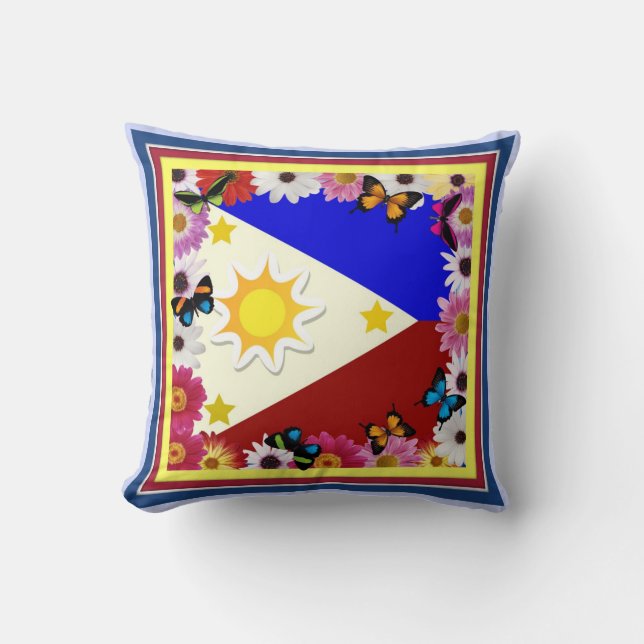 Almofada Bandeira filipino - travesseiro filipino do design (Frente)