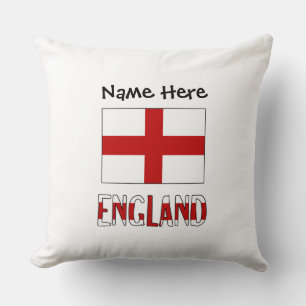 Almofada Bandeira Inglesa Preta Personalizada Inglaterra