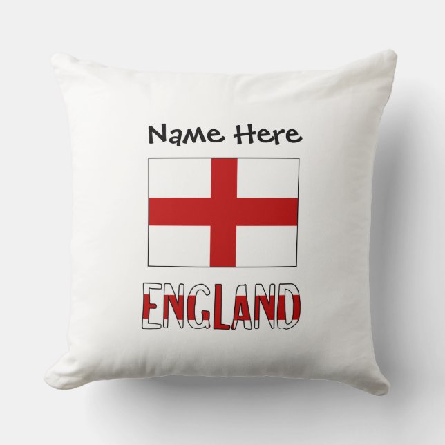 Almofada Bandeira Inglesa Preta Personalizada Inglaterra  (Frente)