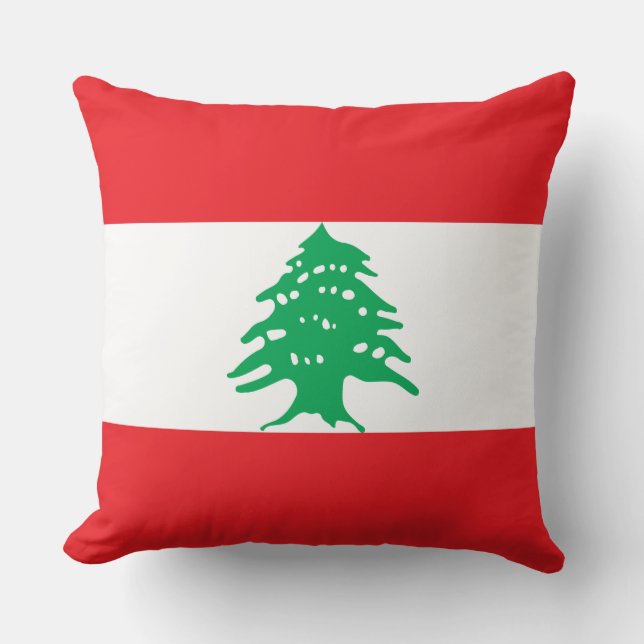 Almofada Bandeira Libanesa (Bandeira do Líbano) (Frente)