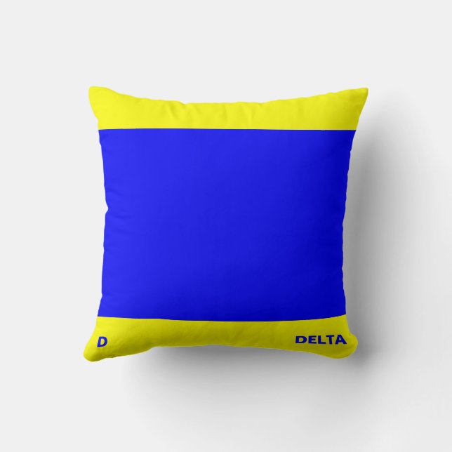 Almofada Bandeira Marítima D — Delta (Verso)