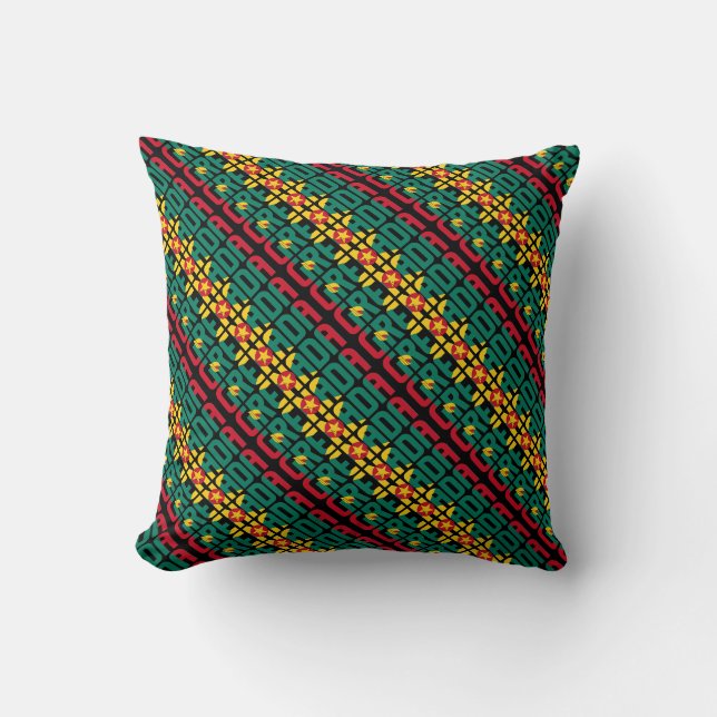 Almofada Bandeira Nacional de Grenada Magnífica (Frente)