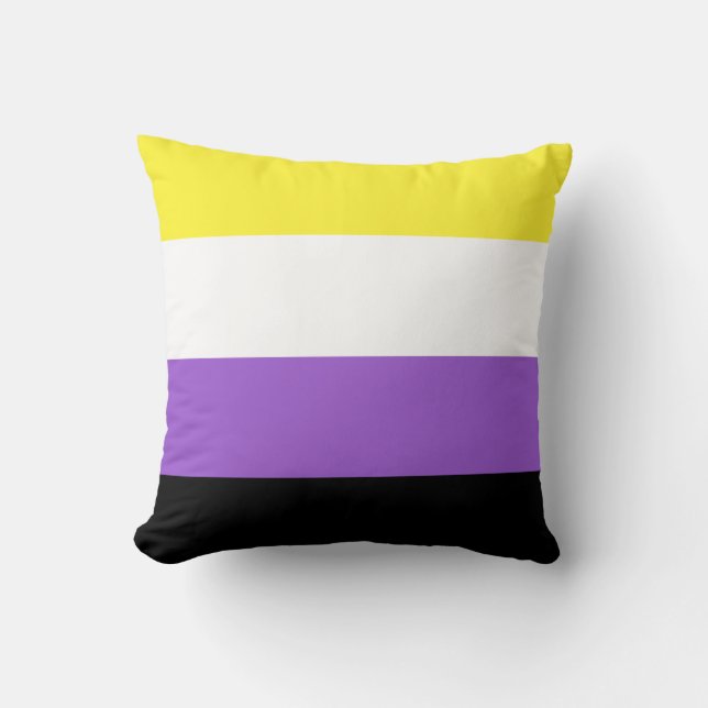 Almofada Bandeira Não Binária 16 x 16 (Frente)