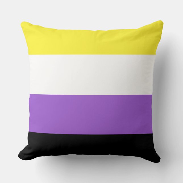 Almofada Bandeira Não Binária 20 x 20  (Frente)