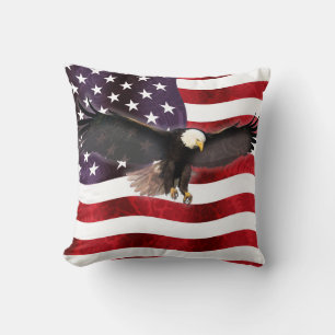Almofada Bandeira Patriótica Americana