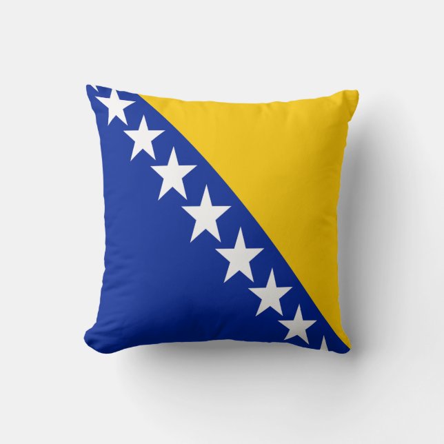 Almofada Bandeira Patriótica da Bósnia-Herzegovina (Frente)