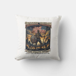 Almofada Bandeira Patriótica de Ferrugem Sobrevivente Apoca