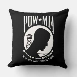 Almofada Bandeira POW MIA: Soldados Desaparecidos da Guerra
