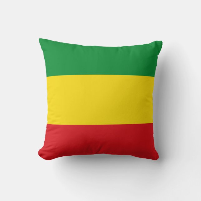 Almofada Bandeira Rastafarian Rasta Etiópia (Frente)