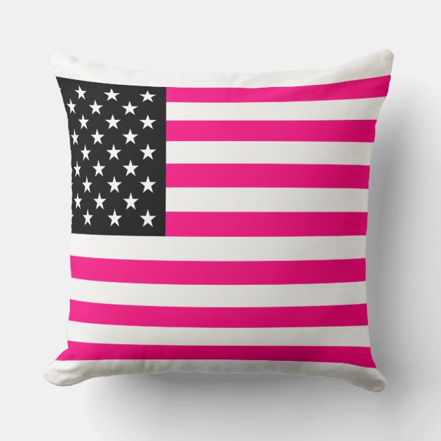 Almofada bandeira rosa americana (Frente)