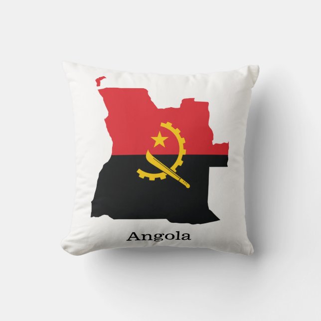 Almofada Bandeiras e países Angola (Frente)
