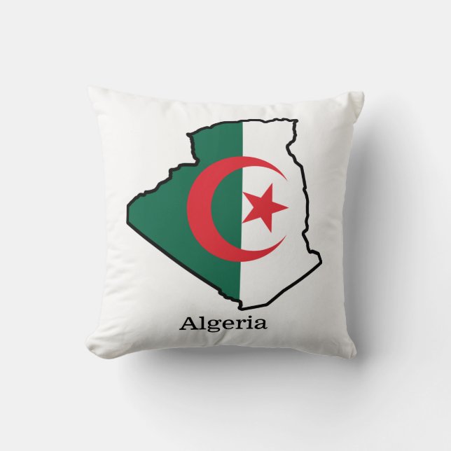 Almofada Bandeiras e países Argélia (Frente)
