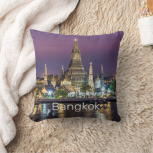 Almofada Bangkok Wat Arun Sunset BKK Tailândia Souvenir