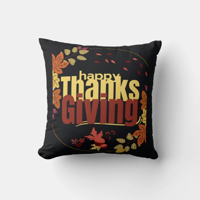 Almofada "Banquete do outono: Celebrar Ação de Graças Conos (Frente)