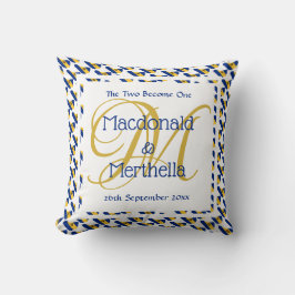 Almofada BARBADOS Presente Personalizado de Casamento com M