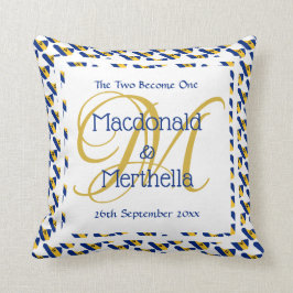 Almofada BARBADOS Presente Personalizado de Casamento com M