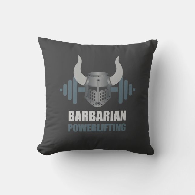 Almofada Barbarian Warrior Powerlifting Workout (Frente)