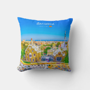 Almofada Barcelona, Espanha - Parque Güell Mosaico Gaudí