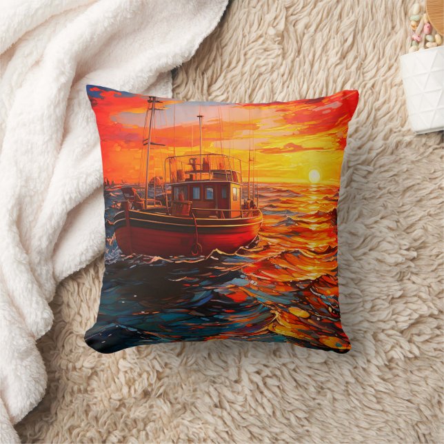 Almofada Barco ao Sunset (Cobertor)