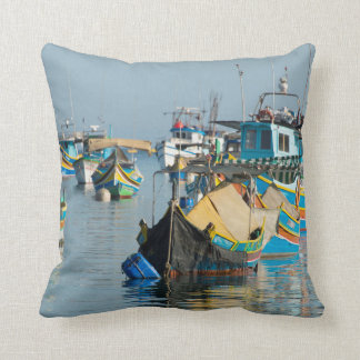 Almofada Barcos de pesca malteses | Marsaxlokk em Malta