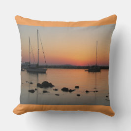 Almofada Barcos Gregos no Travesseiro decorativo Sunset das