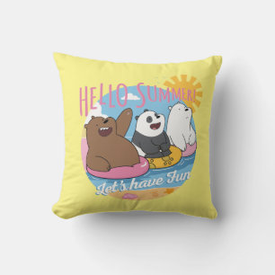 Almofada Bare Bears - Olá Summer! Vamos se divirta