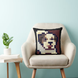 Almofada Barking dog. Pixel Art, pixelart