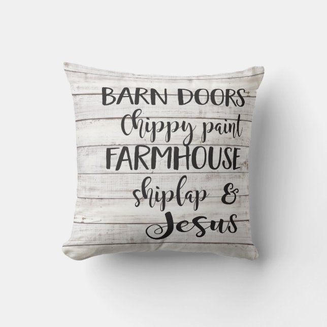 Almofada Barn doors … and Jesus pillow (Frente)