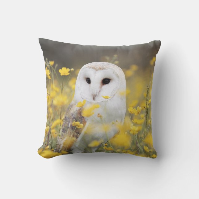 Almofada Barn Owl No Travesseiro decorativo De Prados (Frente)