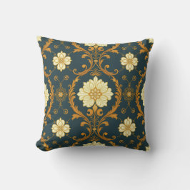 Almofada "Barockes Ornament-Muster in Gold und Schwarz" Dec